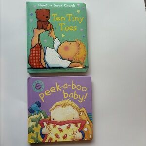 2 Baby Books GUC Ten Tiny Toes and Peek a boo Baby